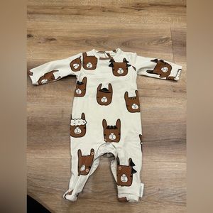 Tiny Cottons llama baby onesie pajama 6-12 mo